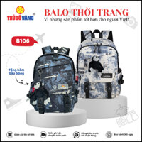 THỦ ĐÔ VÀNG Balo Đi Học Nữ Thời Trang Cao Cấp, Chất Liệu Vải Polyester Chống Nước B106
