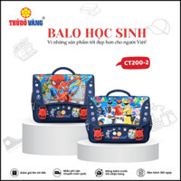 THỦ ĐÔ VÀNG Cặp Học Sinh Tiểu Học Cho Bé Trai Chống Nước, Siêu Nhẹ, Siêu Bền Có Ngăn Để Bình Nước CT200-2