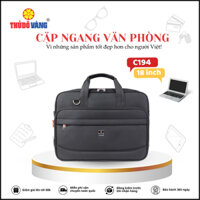 THỦ ĐÔ VÀNG Cặp ngang Công Sở cho Giáo viên, Học Sinh, Đi Dạy, Đi làm, Đựng Laptop 18 inch chống sốc C194