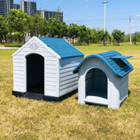 (Thú dưới 45kg) Nhà Nhựa Ngoài Trời Cho Chó Mã 413 (105x96x98cm) Có Cửa Sắt