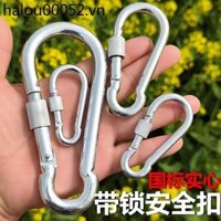 Thư Giãn Mùa Xuân Khóa Móc Dây Khóa Ngoài Trời Carabiner Dây Xích Khóa An Toàn Vòng Bu Lông Chó Sắt Khóa