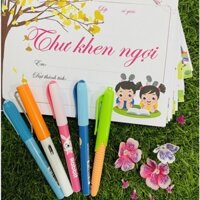 Thư khen ngợi sét 100 tờ - tặng 05 bút mực mài êm