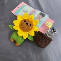 [THÚ LEN HANDMADE] Chậu hoa Hướng Dương để bàn làm việc