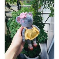 Thú len handmade-Nàng gấu dịu dàng-@bellascrochet_corner