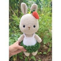[Thú len móc handmade]  Thỏ carot bằng len - Thỏ nhồi bông – Carrot Bunny Amigurumi