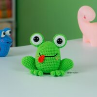Thú Móc Len Handmade, Ếch Mắt To, Đồ Chơi Handmade
