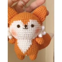 Thú móc len, móc khoá - cáo đuôi dài dễ thương