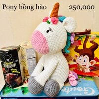 Thú móc len Pony hồng hào