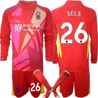 Thủ môn Jersey Nottingham rừng Jersey 26 sels 33 Miguel 2425 Mùa giải hàng đầu giải đấu thủ môn đỏ dài tay áo thiết lập