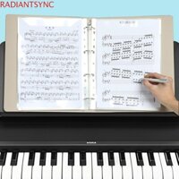 Thư mục điểm nhạc lá rời RADIANTSYNC, Thư mục tập tin bảng nhạc đàn Piano linh hoạt có thể tháo rời, 20 trang có thể viết được Phù hợp với kích thước chữ A4 Bản thảo kẹp nhạc