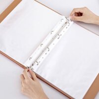 [Thư mục] Thư mục thư mục Bìa rời bằng da cao cấp Sách thông tin A4 Chèn trong suốt Kẹp giấy tờ giấy kiểm tra dày Kẹp điểm âm nhạc