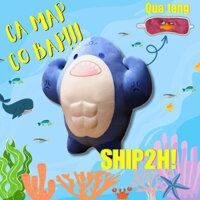 Thú nhồi bông cá mập cơ bắp - Size từ 45cm đến 75cm - Quà tặng cá mập cơ bắp nhồi bông êm mịn dễ thương - Gối ôm mềm mịn