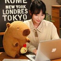 Thú nhồi bông cao cấp, Capybara Con Gà ( có dây rút ) siêu mềm mịn, siêu dễ thương