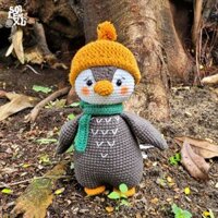 Thú nhồi bông Chim cánh cụt handmade làm bằng sợi len