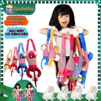 THÚ NHỒI BÔNG CON KHỈ TAY DÀI ĐEO CỔ BÓP KÊU SIÊU CƯNG - GẤU BÔNG CON KHỈ ÁO ĐEO CỔ