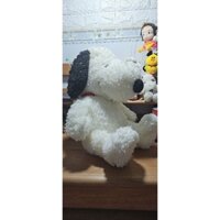 Thú nhồi bông/ Gấu bông chó Snoopy vòng cổ đỏ ngồi lông xù - Hàng chính hãng PEANUTS 💕💕💕