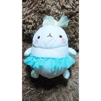 Thú nhồi bông/ Gấu bông thỏ Molang Happy Rabbit cosplay váy ren xanh đáng yêu - Hàng chính hãng Hàn Quốc 🐰🐰🐰