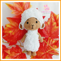 thú nhồi bông handmade - Cừu trắng 24 cm - an toàn cho bé