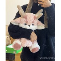 Thú Nhồi Bông Hình Con Rồng Màu Hồng Dễ Thương Dùng Làm Quà Tặng R6YL