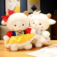 Thú Nhồi Bông Hình Cừu alpaca Mặc Váy Siêu Dễ Thương, gấu bông quà tặng sinh nhật cho bé gái