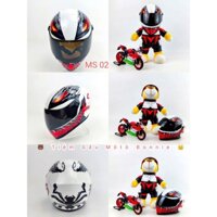 Thú Nhồi Bông Hình Gấu Đội Mũ Bảo Hiểm Xe Mô Tô BMW , mô tô ,  xe ô tô , đồ trang trí ba lô , MS 010
