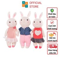 Thú nhồi bông thỏ Metoo cho bé ngộ nghĩnh đáng yêu chất liệu ruột bông gòn vỏ vải nhung không bụi vải