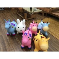 Thú nhún bơm hơi / đồ chơi thú nhún {hàng cao cấp loại 1} không mùi cao su bé thỏa sức nhún nhảy