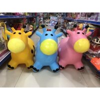 THÚ NHÚN BƠM HƠI HÌNH CON BÒ CƯỜI loại To