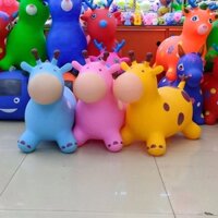 Thú Nhún Ngựa , Hươu , Chó , Bò Cỡ Đại Có Nhạc Và Không Nhạc ( Gửi hàng chưa bơm )