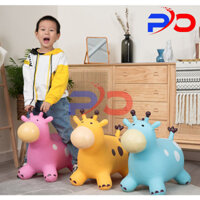 Thú nhún trẻ em, bò sữa , hươu, tuần lộc, ngựa Pony  bơi hơi cao cấp loại 1 siêu dày an toàn cho bé