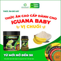 Thức ăn bò sát Iguana Baby GREENABC vị chuối, Igu từ mới nở cho đến 9x – Hộp 230g – Tăng kích thước
