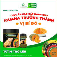 Thức ăn bò sát Iguana Trưởng Thành GREENABC bí đỏ cho Igu từ 1m trở lên – Hộp 230g- Gai bung màu đẹp