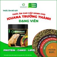 Thức ăn bò sát IGUANA Trưởng Thành dạng Viên GREENABC từ 1m trở lên - Hộp 360g - Gai bung màu đẹp
