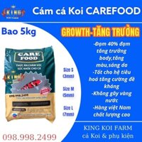 Thức ăn cá koi CAREFOOD GROWTH hỗn hợp dạng viên Tăng Trọng (túi 1kg) _ Kingkoifarm