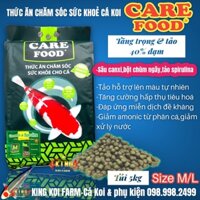 Thức ăn cá koi CAREFOOD GROWTH & SPIRULINA hỗn hợp dạng viên tăng Màu & Tảo ( túi 5kg)