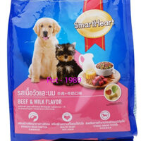 Thức ăn cho chó con Smartheart Puppy Vị Thịt Bò & Sữa 1.3kg
