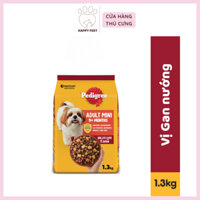 Thức ăn cho chó lớn GIỐNG NHỎ vị gan nướng pate - PEDIGREE MINI gói 1.3kg