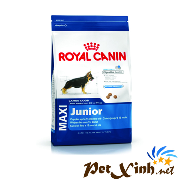 Thức ăn cho chó Royal Canin Maxi Junior - 1kg, dành cho chó từ 26-44kg và từ 2-15 tháng