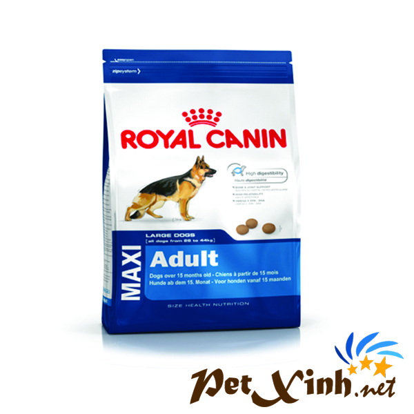 Thức ăn cho chó Royal Canin Maxi Adult - 16kg, dành cho chó từ 26-44kg và trên 15 tháng tuổi