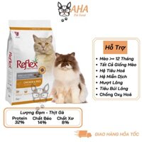 thức ăn cho mèo anh lông dài Reflex Plus trắng bao 2kg vị thịt gà, cá hồi