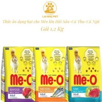 Thức ăn cho mèo lớn me-o Cá Ngừ - Cá Thu- Hải Sản gói 1,2 Kg - hạt cho mèo meo- Lai Nhự Pet