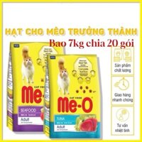 Thức ăn cho mèo Me-o - bao 7kg chia gói nhỏ( 20g x350g)hạt cho mèo balupetshop me o7kg