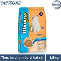 Thức ăn cho mèo mọi lứa tuổi vị hải sản Minino Yum 15kg (Blisk cũ)