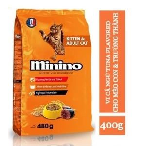 Thức ăn chó mèo-  thức ăn dành cho mèo minino cá ngừ 480g