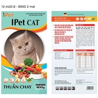 Thức Ăn Cho Mèo Thức Ăn Thuần Chay Bổ Sung Tinh Chất Nhân Sâm và Protein Thực Vật Đậm Đặc 800g