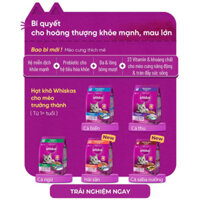 Thức ăn cho mèo trưởng thành Whiskas dạng hạt vị cá Biển, cá Ngừ, cá Thu, cá Saba, hải sản hương vị thơm ngon