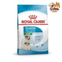 Thức ăn chó Royal Canin Mini Starter chó con tập ăn và chó mẹ cho con bú.