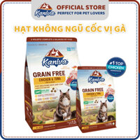 Thức ăn hạt cao cấp Kaniva, Hạt cho mèo không độn ngũ cốc, Vị thịt gà, Tăng cường cơ bắp, Thêm dầu cá hồi, Mọi độ tuổi