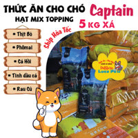 Thức ăn Hạt Captain mix Topping [ 5kg ] cho Chó : thịt bò, phô mai, cá hồi, dầu cá & rau củ //___