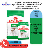 Thức ăn hạt cho chó cỡ nhỏ trên 10 tháng tuổi Royal Canin Mini Adult Poodle Pom Phốc Cocker Pug chó ta chó Nhât Bichon